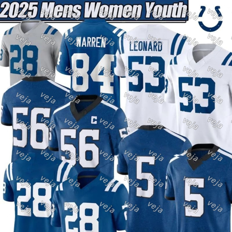 Indiana ColtsS Jersey ColtsJersey Anthony Richardson Tyler Warren Jonathan Taylor Laiatu Latu Michael Pittman Jr. Quenton Nelson Buckner Football Jerseys