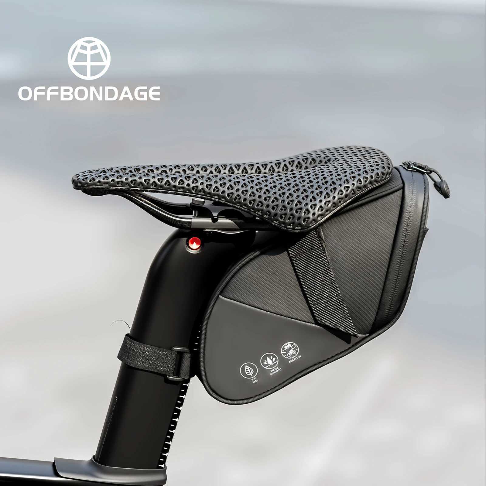 OFFBONDAGE Bicycle Bag 18L Reflective Bicycle Saddle Bag Waterproof Cycling Tail Bag Portable MTB Road Rear Pack Under Seat Bag H251029