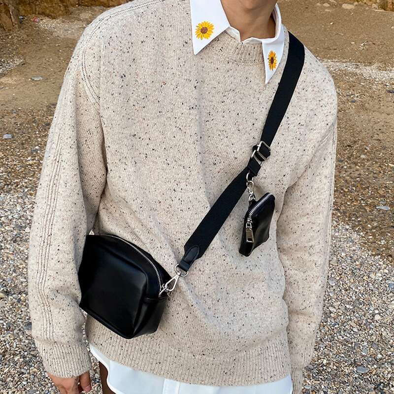 Super Hot Three In One Daily Wear Shoulder Crossbody Small Square Bag Sub Mother Wide Belt Coin