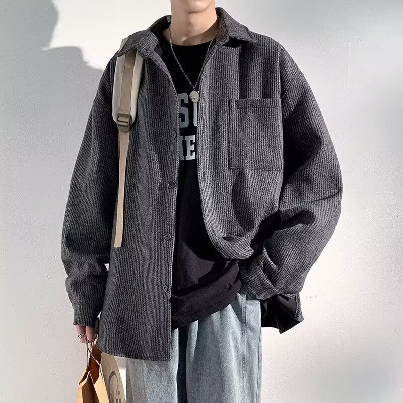 Corduroy Jacket Men's Designer Jacket Spring And Autumn Shirt Trendy Casual Couple Workwear Jacket Ins Trendy Brand Versatile Top