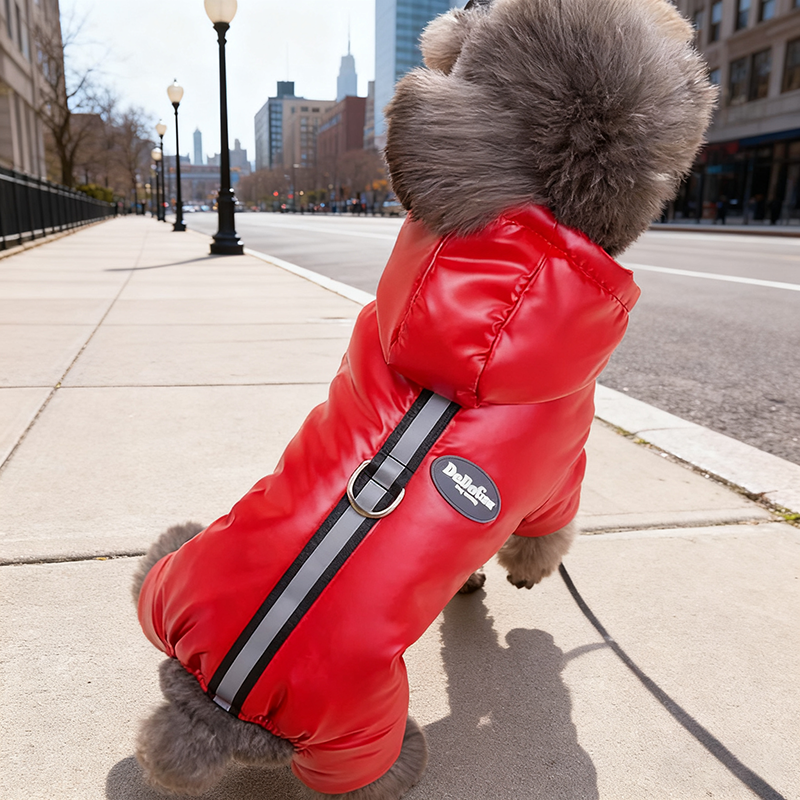 Small dog clothes for Bichon Frise and Teddy autumn and winter style with thickened down cotton warm and