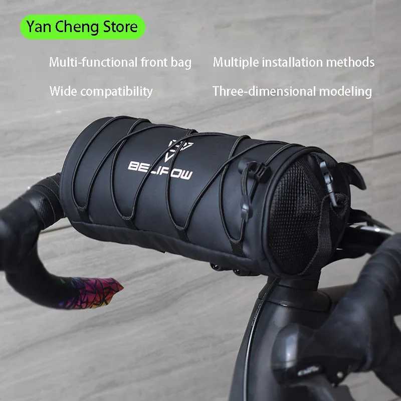 2L 5L Bike Handlebar Bag Bicycle Front Bag Shoulder Bag Storage Bag with Shoulder Strap for Road Mountain Bike Cycling Travel H251029