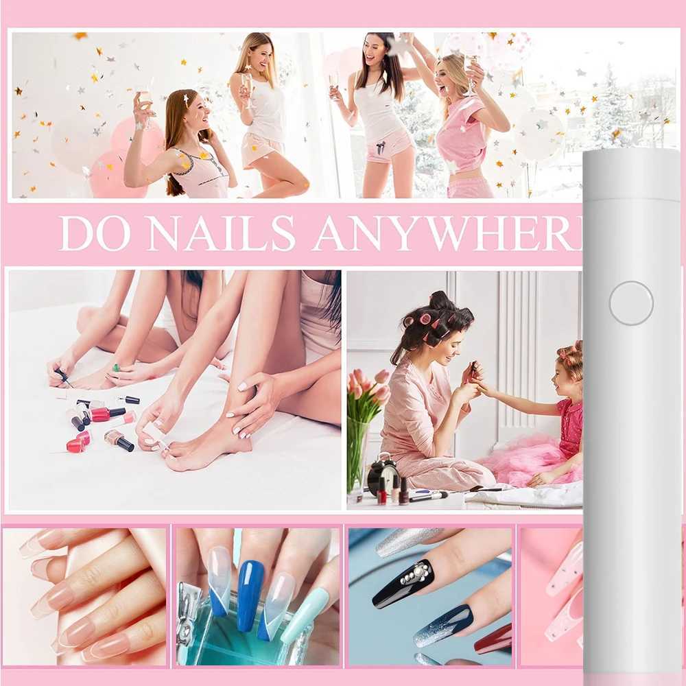 LULAA Mini UV Light Gel Nails Small Nail Cure Light Flash Cure Lamp for Gel Polish Manicure for Fast Curing at Salon Home DIY L251030