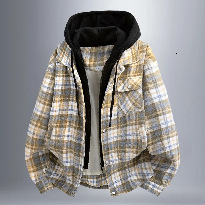 Mens Fashion Handsome Trendy Versatile Woolen North Fashe Outdoor Spring and Autumn Vacation Two High Quality Hooded Jackets 251029