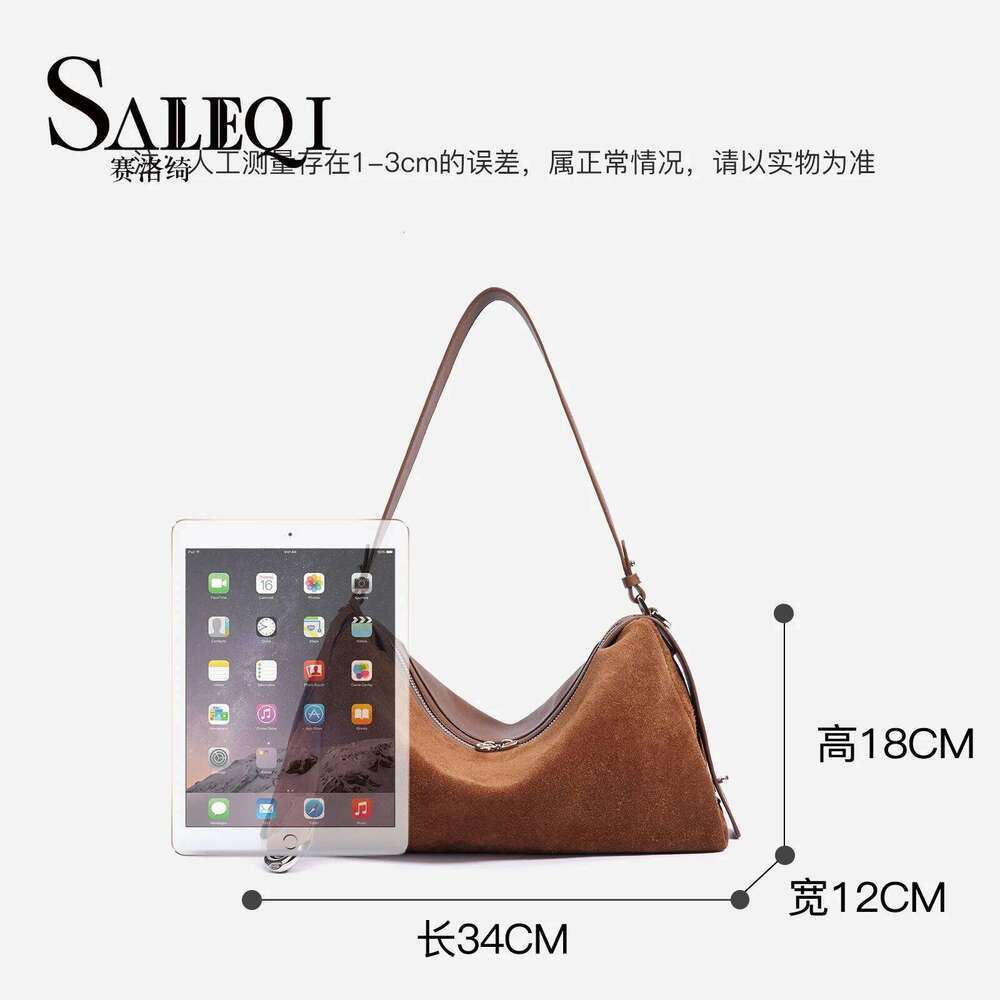 Matte Suede Cow Leather Big Casual Tote Women's Designer Brand Shoulder Crossbody Bag Genuine Grade Ladies New in Handbag