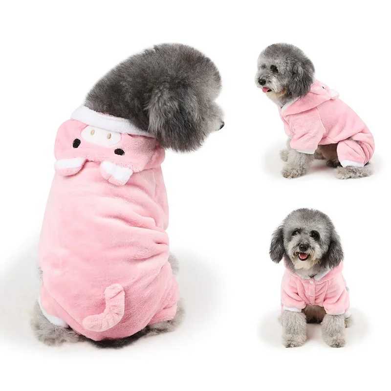Fleece Soft Warm Pet Dog Jumpsuits Clothing for Dogs Pajamas Pet Hoodies Chihuahua Teddy Costume Ropa Perro C251030