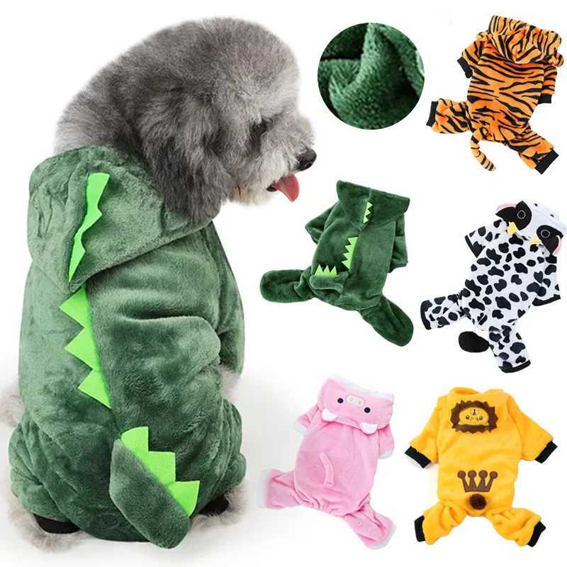 Fleece Soft Warm Pet Dog Jumpsuits Clothing for Dogs Pajamas Pet Hoodies Chihuahua Teddy Costume Ropa Perro C251030