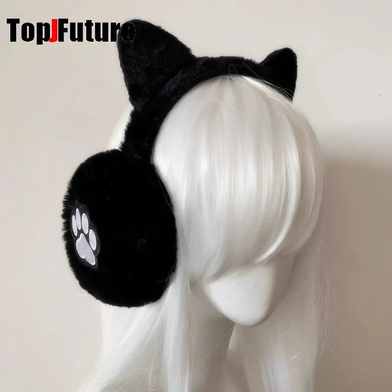 Gothic Lolita EarmuffsPunk er Furry Ear Muff Earmu dark ff Ear Warmer Gothic Steampunk Ear Devils Wings Cycling Earbags 251024