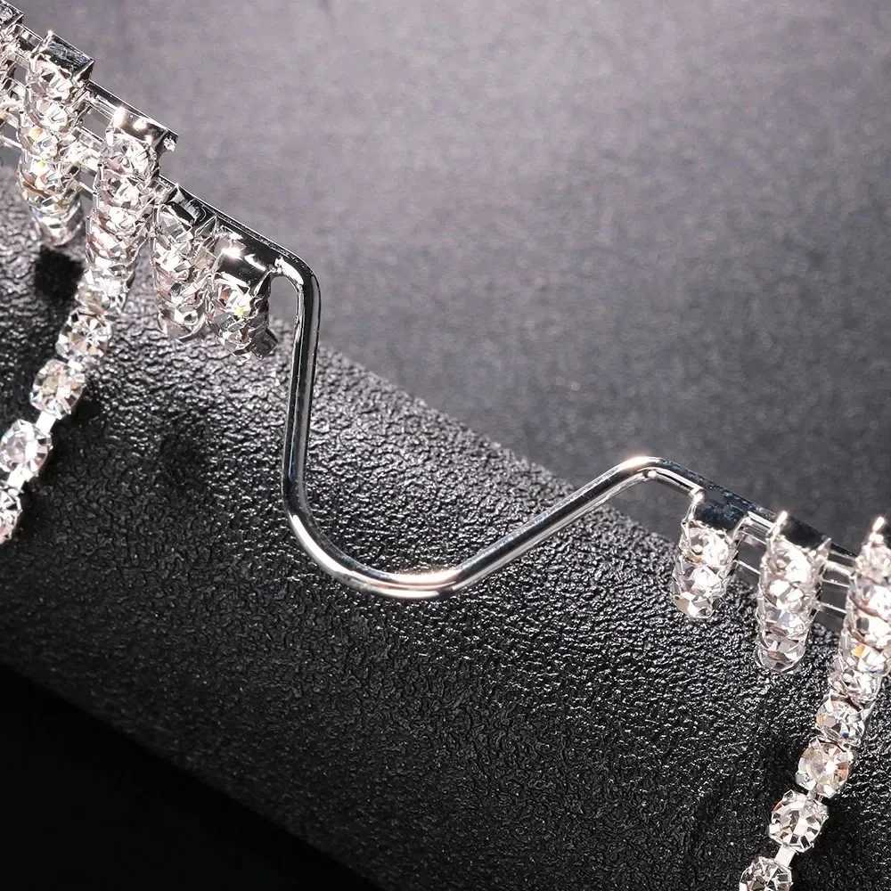 Stonefans Tassel Glasses Frame Luxury for Women High Quality No Lenses Rhinestone Fashion Boho Eyes Face Decorate Free ShippingW251029