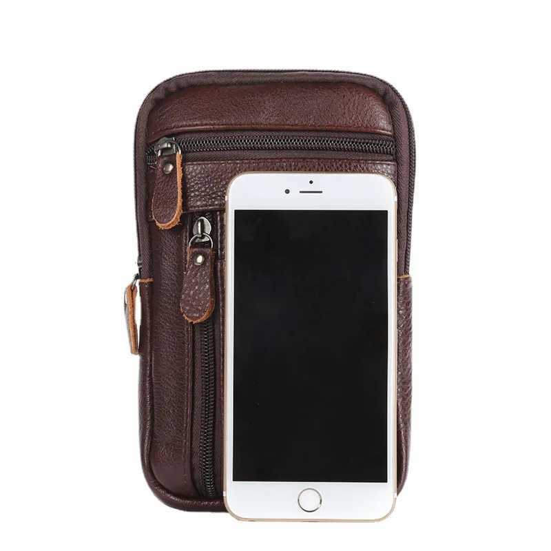 Leather Waist Bag Mens Mobile Phe Bag Wearing Belt Outdoor Sport e Shoder Small Bag Doing Business Crossbody Bags Y251011
