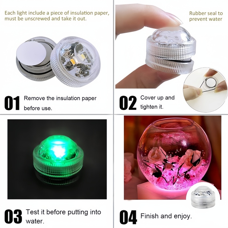 Waterproof Indoor-Outdoor Mini LED Lights Kit Featuring Multiple Lighting Modes---Mini decorative lamp