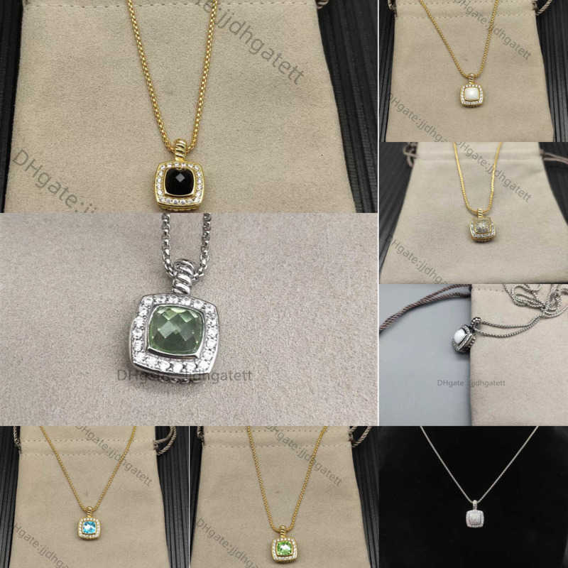 50cm Gold Necklaces 18k Jewlery Luxury Designer Necklace for 925 Plated Women Sterling Silver Square Full Diamond Fashion Design Label Couple Jewelry