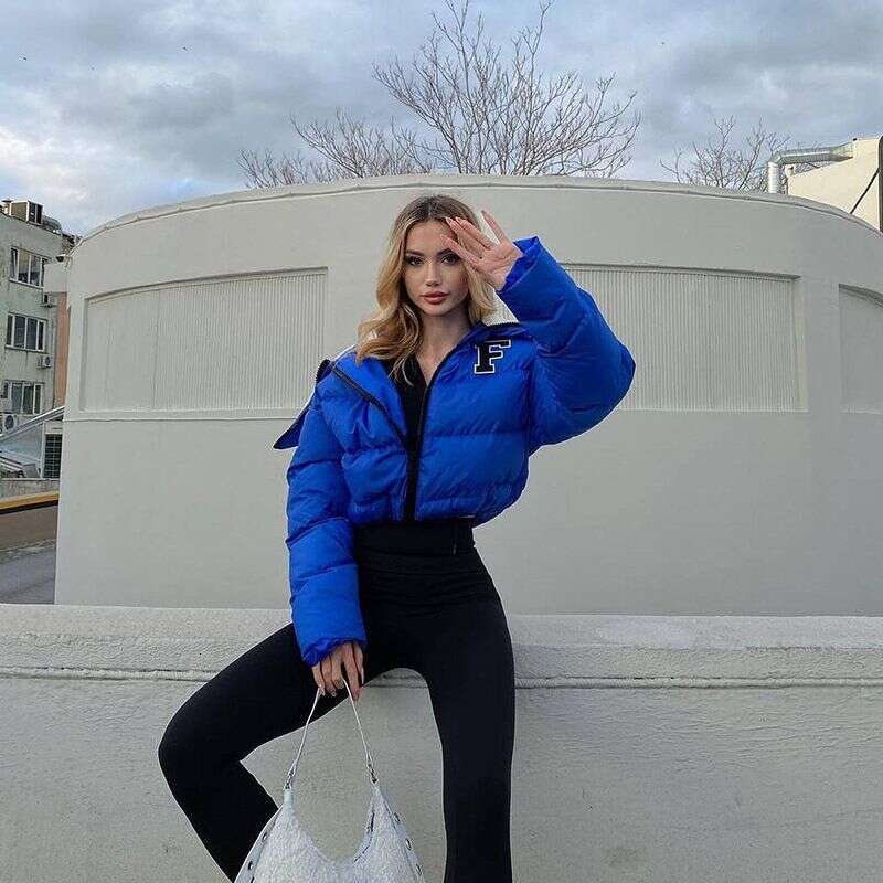 Women's Clothing Autumn And Winter Polar Fleece Warm Splicing Fur Collar Jacket Cotton Clothes