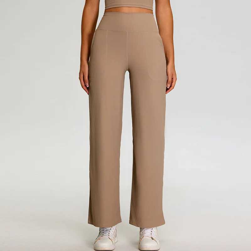 Ribbed Yoga Pants For Women Leggings Gym Workout Leggings High Waist Fitness Leggings Outdoor Running Sports Pants Straight Leg J251030