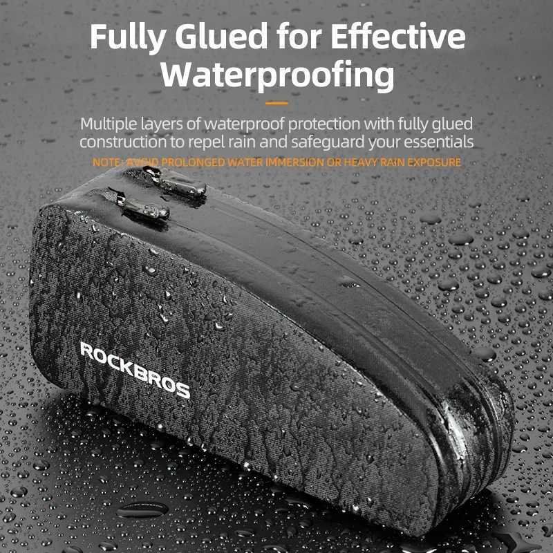 ROCKBROS Bicycle Bag Bike Frame Top Tube Bag Large Capacity Storage Waterproof Hard Shell Bicycle Bag MTB Road Bike Accessories H251029