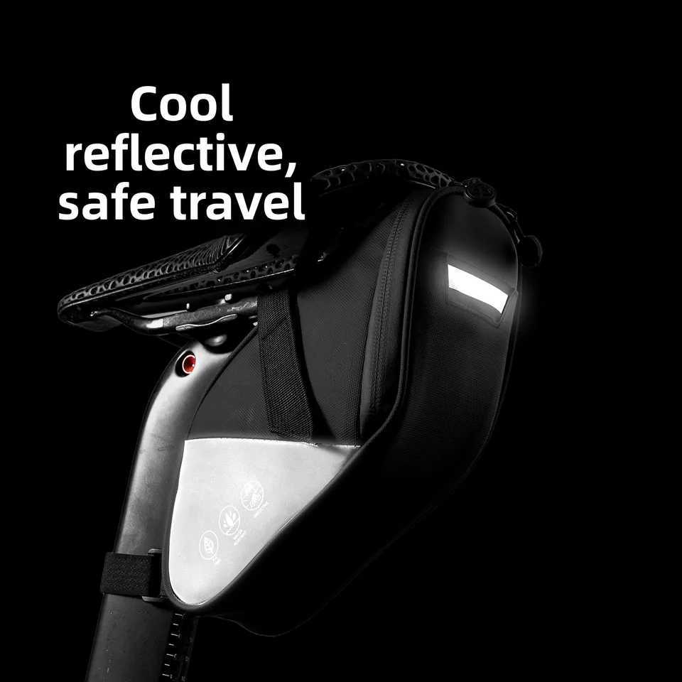 OFFBONDAGE Bicycle Bag 18L Reflective Bicycle Saddle Bag Waterproof Cycling Tail Bag Portable MTB Road Rear Pack Under Seat Bag H251029