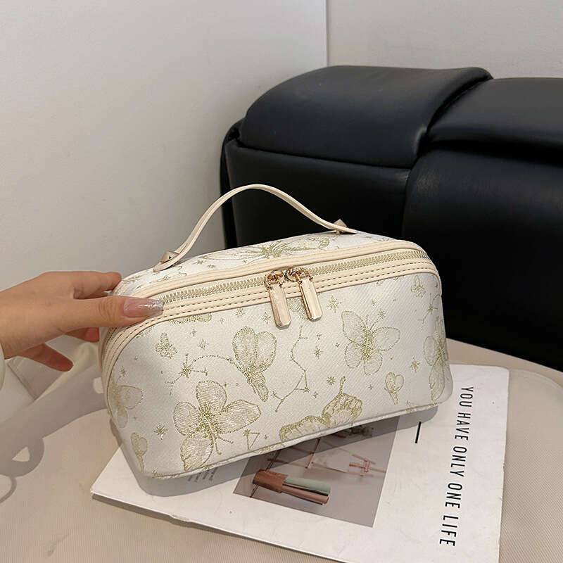 Designer bag New Chinese Style Makeup for Women, Portable Large Capacity Handheld Advanced Travel Toiletry Cosmetic Storage Bag