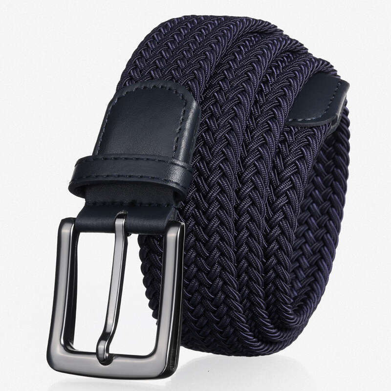 3.4cm Elastic Woven Men's High-end Golf Youth Business Adjustable Pin Buckle Belt
