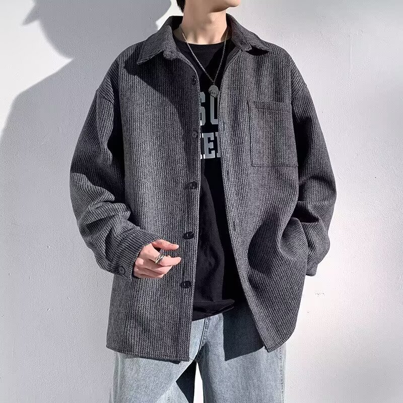 Corduroy Jacket Men's Designer Jacket Spring And Autumn Shirt Trendy Casual Couple Workwear Jacket Ins Trendy Brand Versatile Top