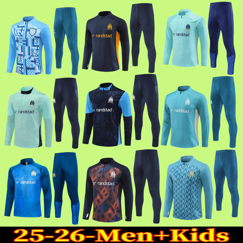 2025 2026 OM aldult football tracksuit survetement training suit 24 25 26 soccer tracksuit football jogging Survetement Foot chandal kids kit