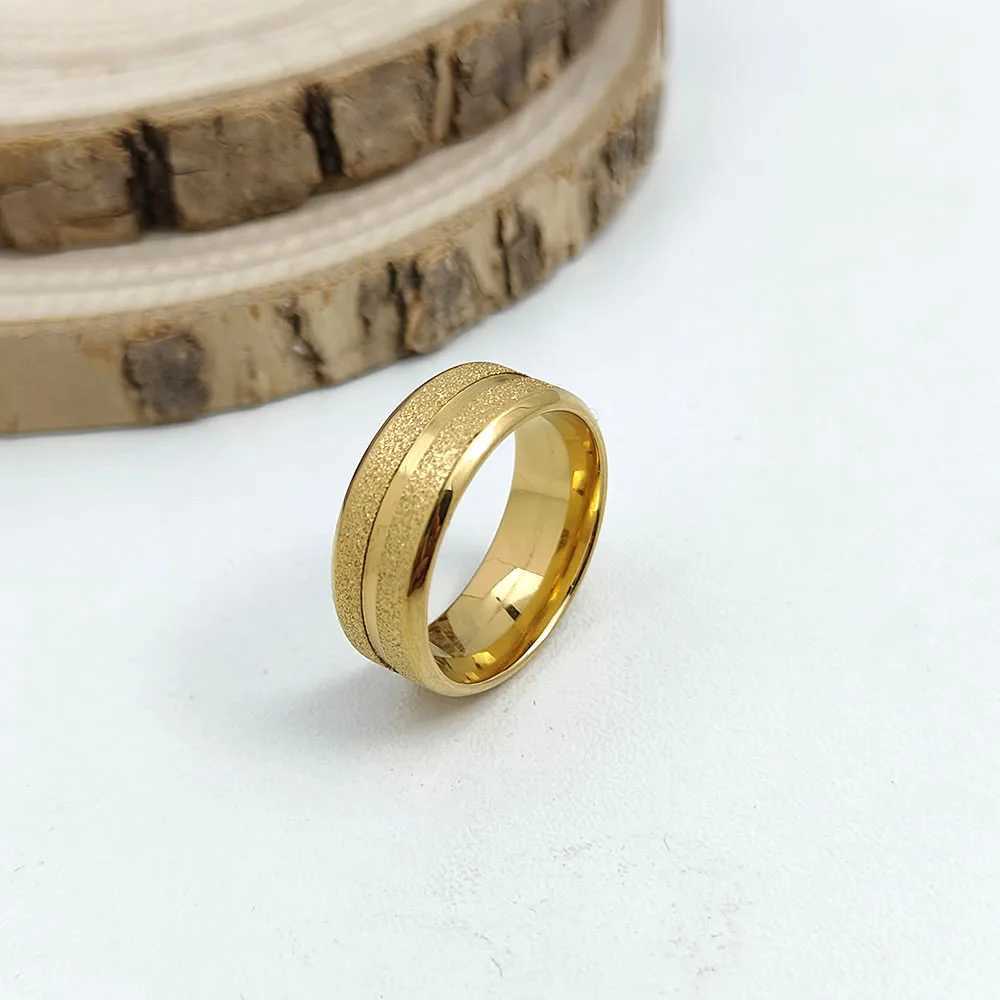 Simple plain matte lines Light luxury niche daily commuting Versatile ring Wedding party gift High quality waterproofW251030