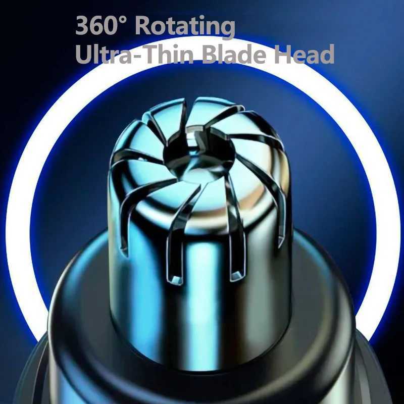 Electric Nose Hair Trimmer for Man Women Digital Display 360 Roating Machine Nose Ear Hair Remove Shaver Razor Detachable Blade M251029
