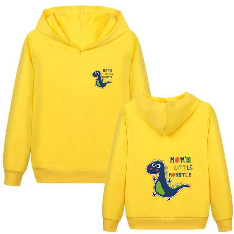 Boys Cartoon Dinosaur Hooded Sweatshirt Kawaii Hoodies Tops Boy Girls Spring Tracksuits Hoody Casual Autumn PulloversT251030