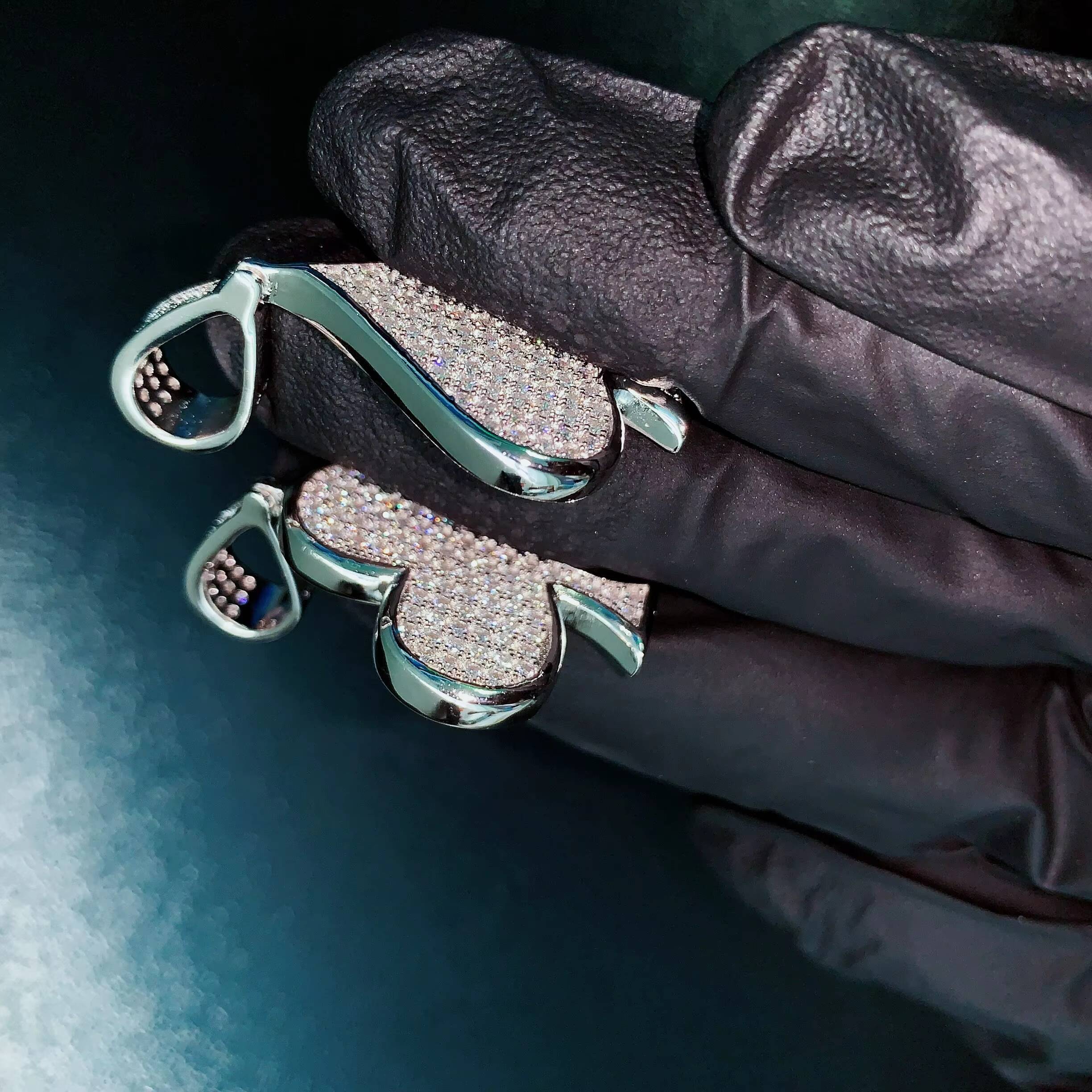 Fortune Lucky Charm Ace Spade Pendant Poker Moissanite Pendants Iced Out Jewelry Custom Moissanite Pendant