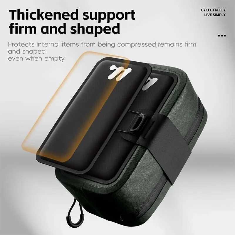 WEST BIKING Bicycle Saddle Bag 600D TPU Seamless Waterproof WearResistant Rotating Lacing Mini Saddlebag Bike Accessory H251029