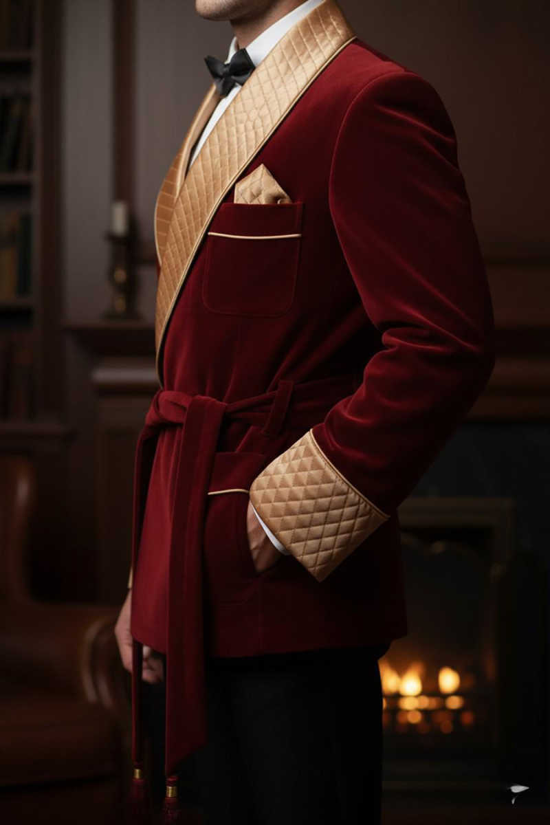 Gorgeous Man Tuxedos Velvet Sashes 2 Piece Set Jacket Pants Men Suit Classic Shawl Lapel Wedding Groom Coat Customized