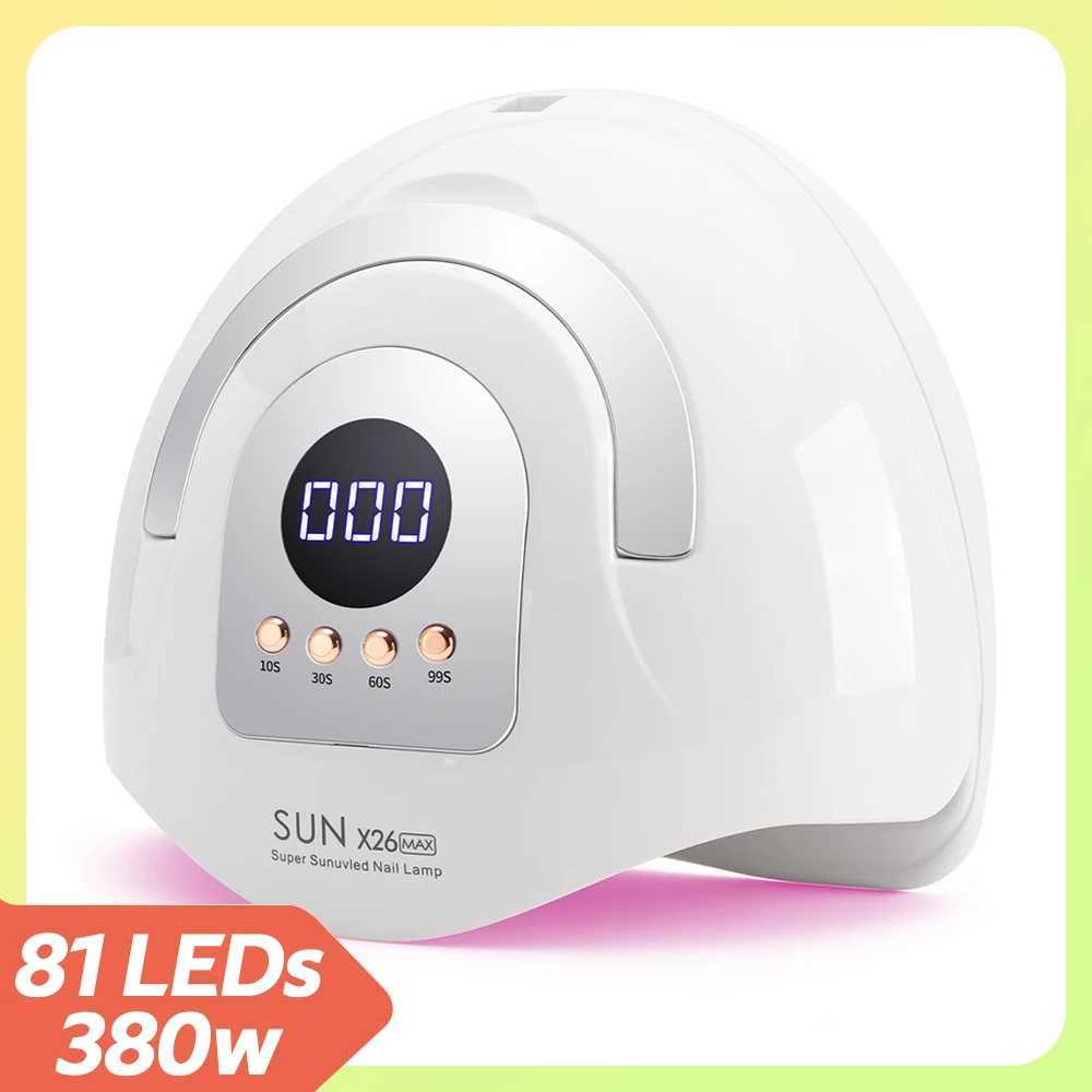 380W LED UV Light Dryer for Nails Gel Polish with 81LEDs 4 Timer Setting HD Display Screen Auto Sensor Professional Nail Light L251030
