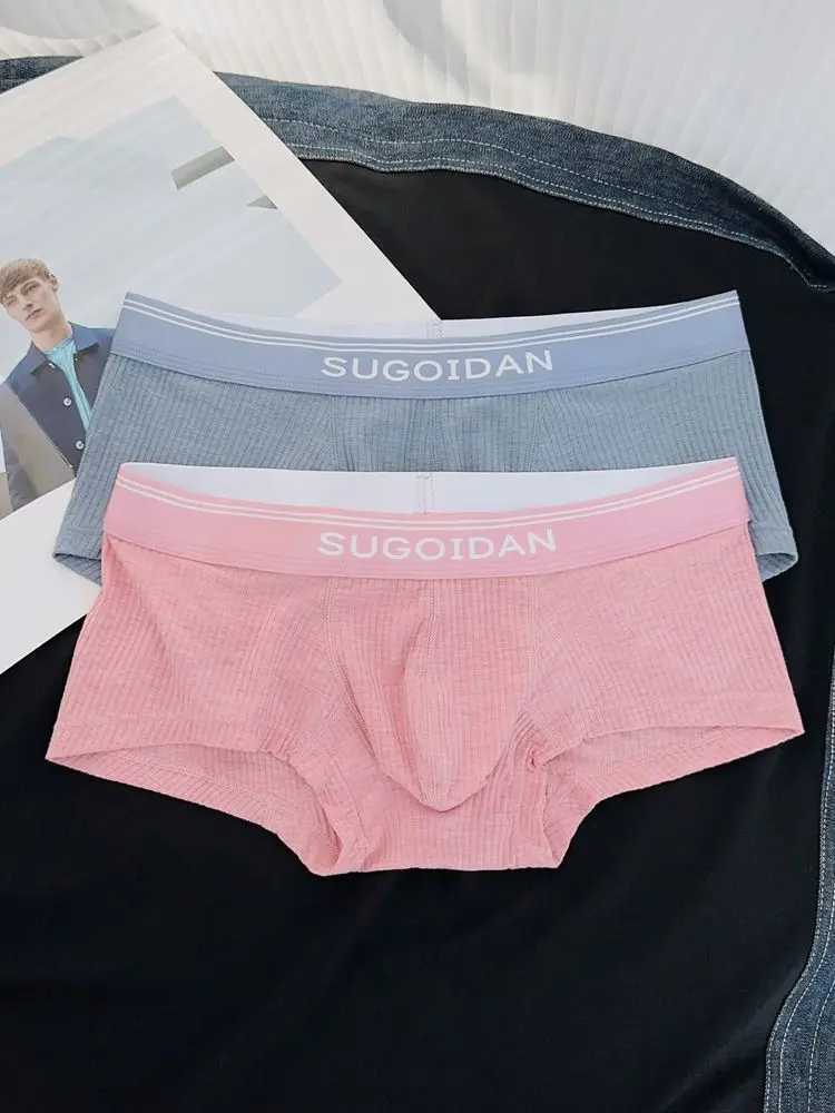 2pcslot mens flat angle underwear with thread Modal low waisted sexy Ushaped protruding comfortable soft and breathableT251031