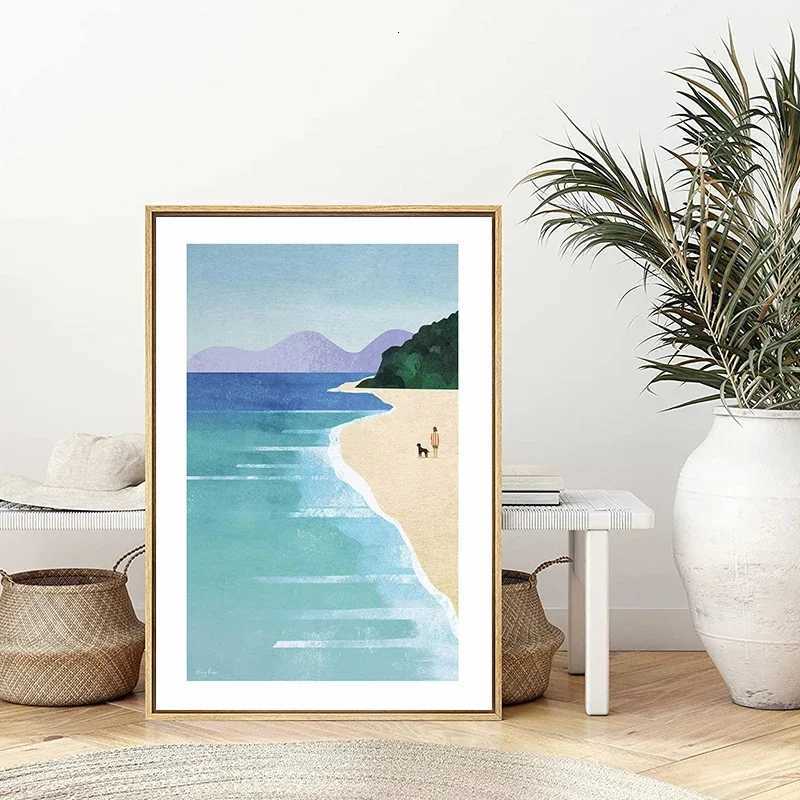 Modern Abstract And Minimst Palm Tree Beach Landscape Art Poster Canvas Prints Mural Living Room Bedroom Home Decoration C251031