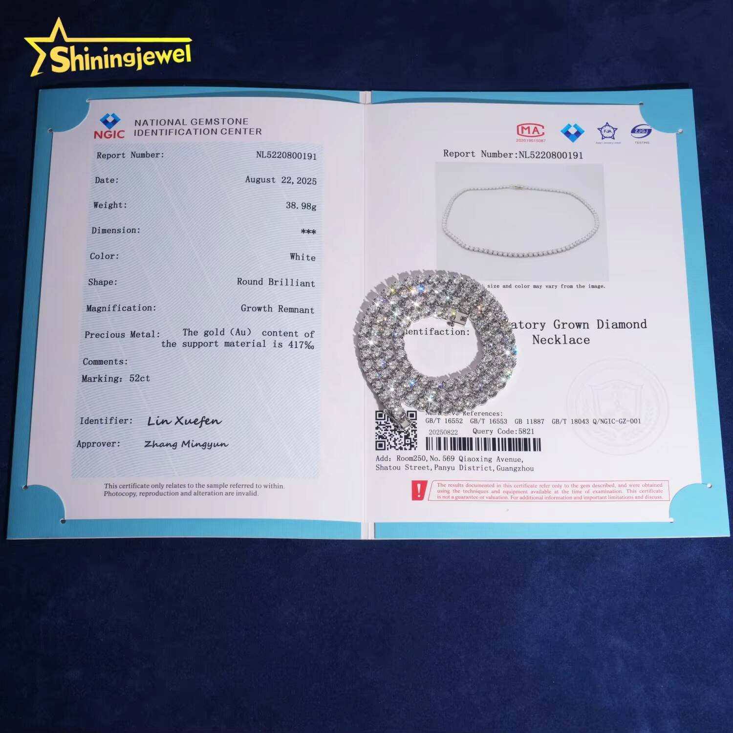 Top Quality Factory Direct Hip Hop Style Hot Sale 5mm 10k Real Gold Lab Grown Diamond Tennis Chain