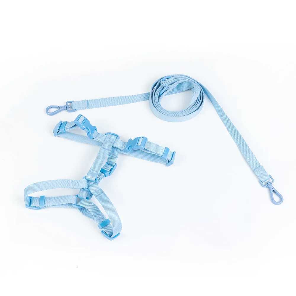 Macaron Series Pet Harness and Leash Set Adjustable Dog Harness Vest For Small Medium Dogs Leash Durable Fashionable Pet Supplie C251031