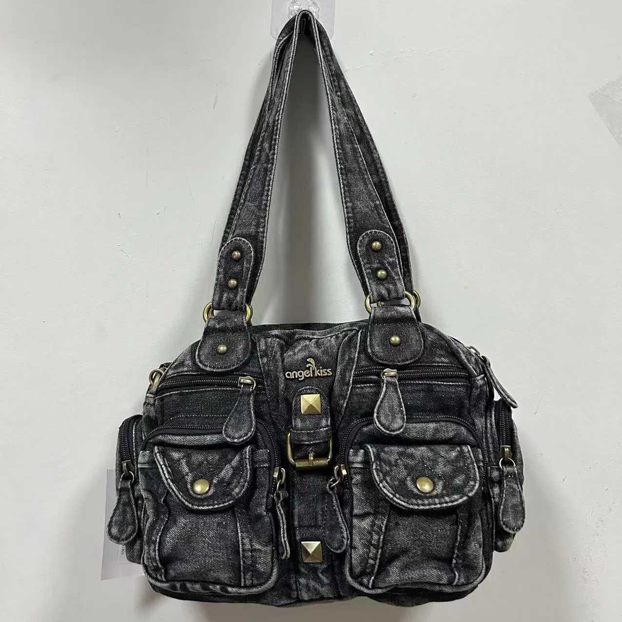 Angelkiss Women Handbags Satchel Tophandle Handbag Denim Shoulder Bag Dumpling Pack Give Gifts Shoulder Bags Phone Money Pack W251031