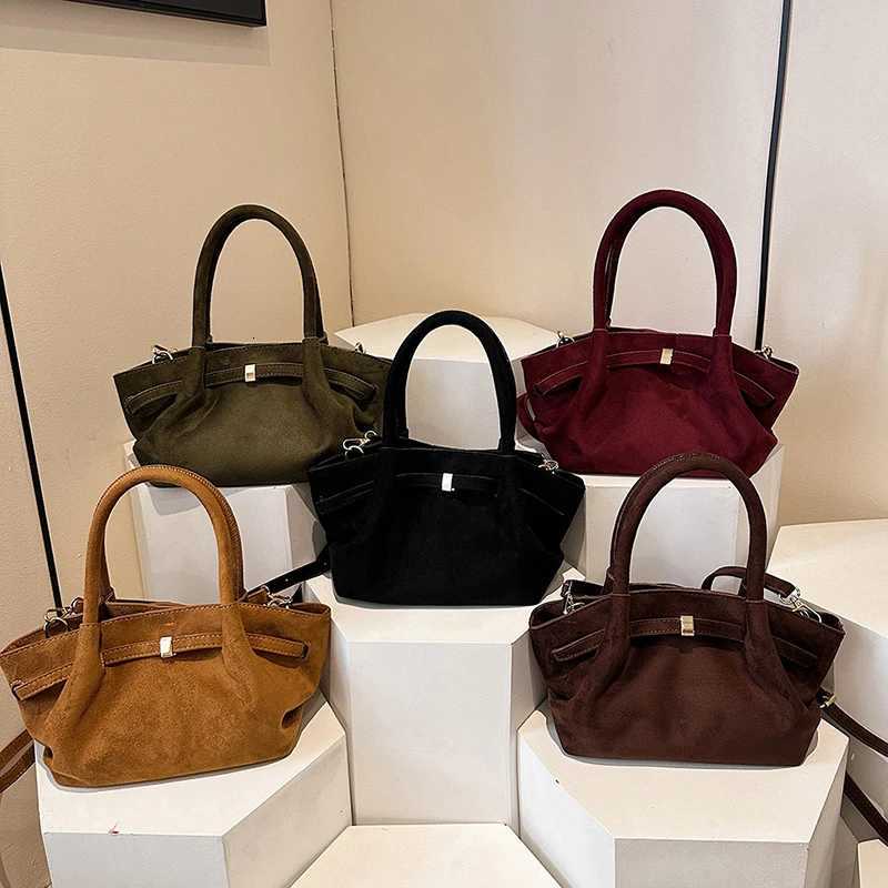 MOODS Burgundy Round Tophandle Bags For Women Soft Suede Shoulder Cross Body Cloud Bag 2024 Luxury Designer Purses And HandbagsT251031