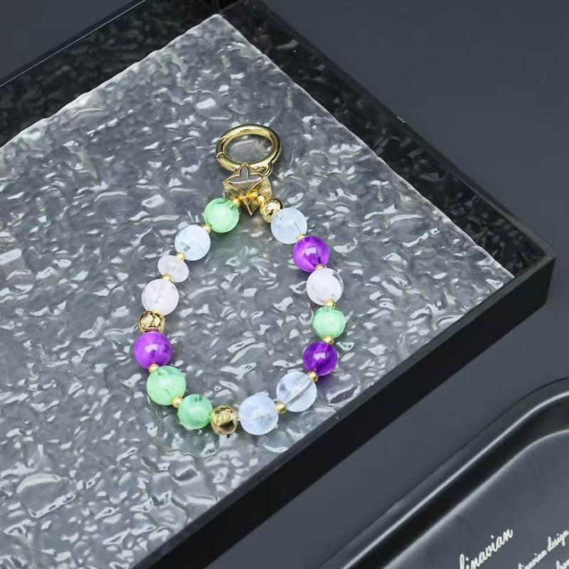 Fashion Designer Key Chain Valentine's Day Bag Charm beading Key ring Bag Pendant Lanyards Decor Car Holder Pearls Mini Chain Belt Men Women Letters Exquisite Gift