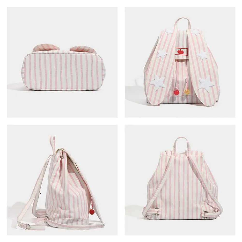 New Cute Rabbit Backpack Lightweight Large Capacity Casual Schoolbag Kawaii Rabbit Lolita Bag For Students Girls Gift W251031