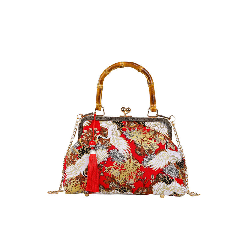 True Bamboo Handbag Cheongsam Handbag Woman Handbag Shoulder Bag Cross-Body Handbag 2025s hot