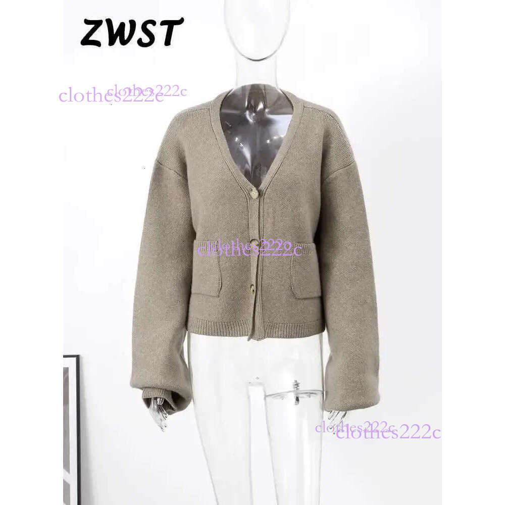 Knit Cardigan Women Autumn Gentle Solid Long Sleeve Single Breasted Female Sweaters V-Neek Pocket All Match Lady Knitwear 241028
