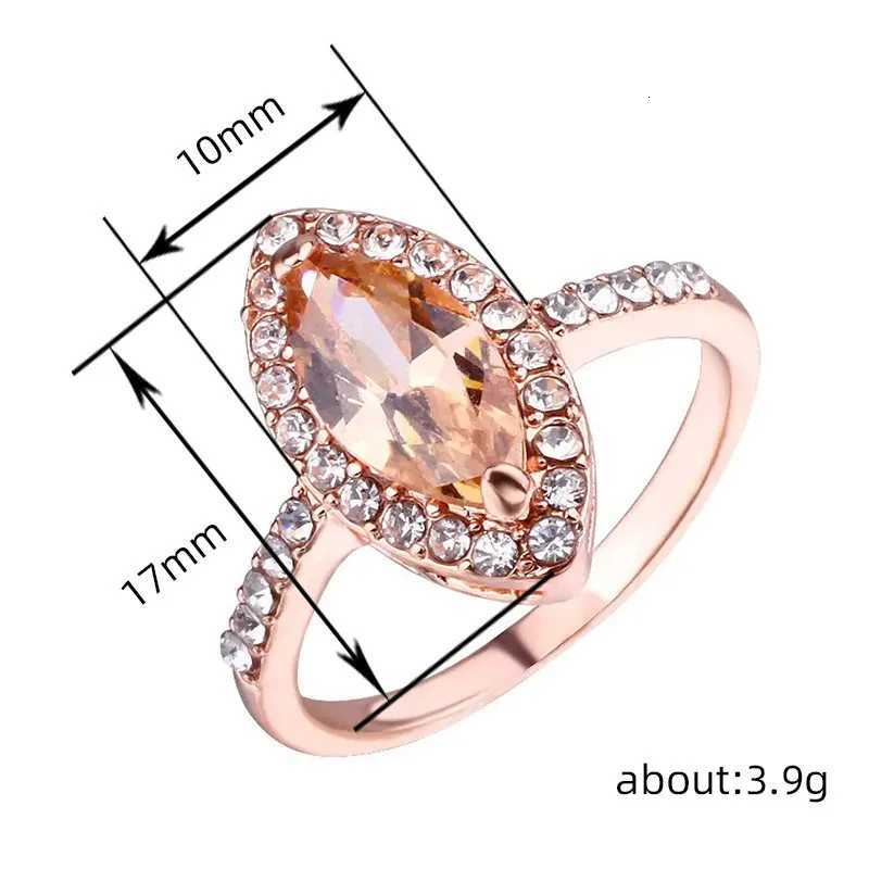 925 Sterling Silver Wedding Rings for Women Marquise Cubic Zirconia Temperament Elegant Champagne CZ Rings Trendy JewelryXJ251031
