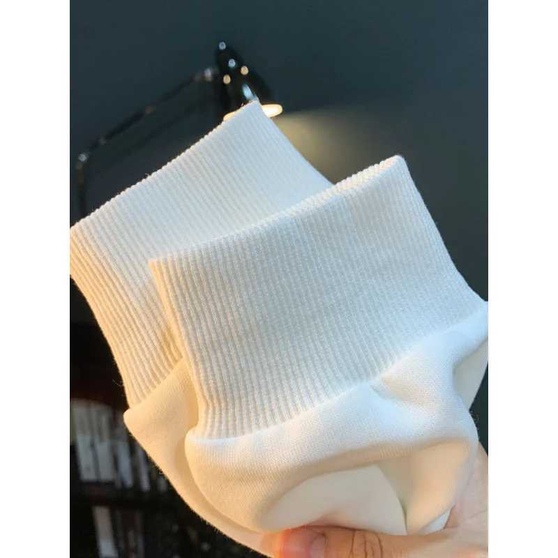 Hoodie mens spring and autumn round neck loose oversized printed knitted top long sleevedshirt J251021