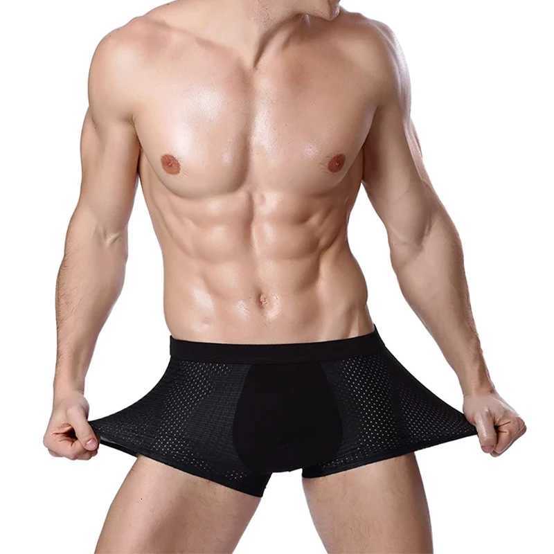 L8XL Plus Banboo Fiber Men Underwear Male boxer Solid Panties Shorts Mens Underpants Breathable Intimate Man boxers 4pcsT251031