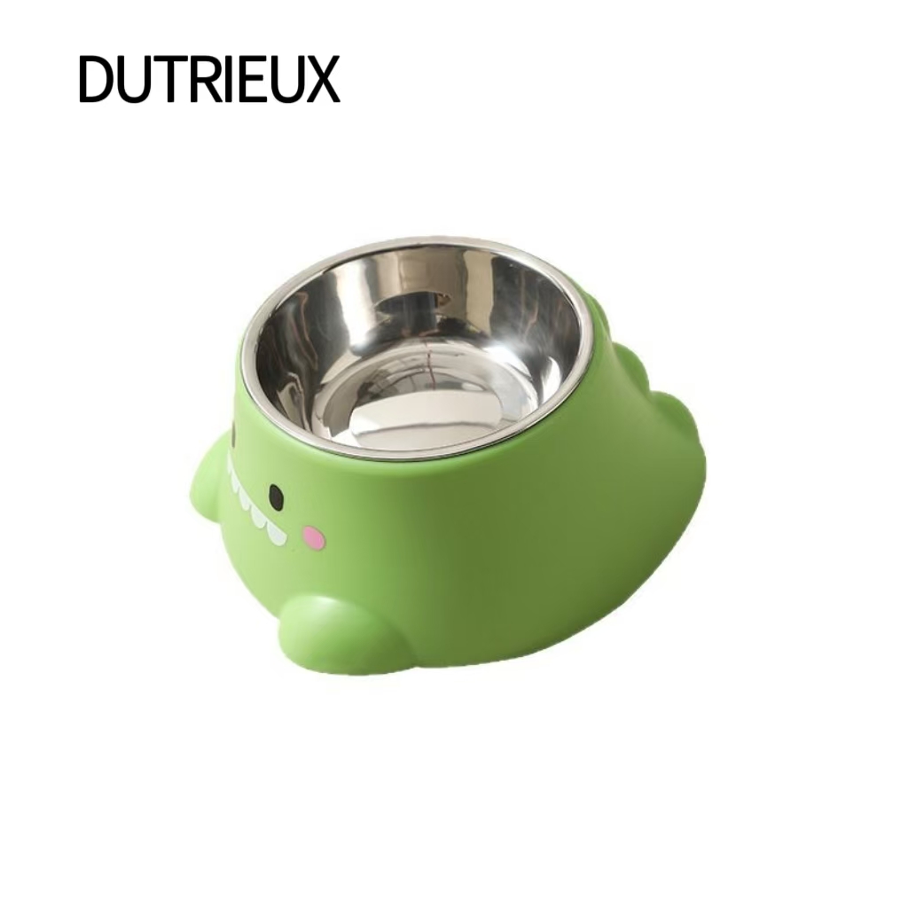 H1204 Non-slip stainless steel pet bowl, anti-tipping design, dropshipping available.