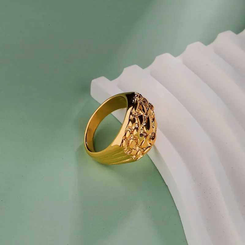 1PC Stainless Steel Mens Nugget Ring Hip Hop Fashion Jewelry GiftsXJ251031