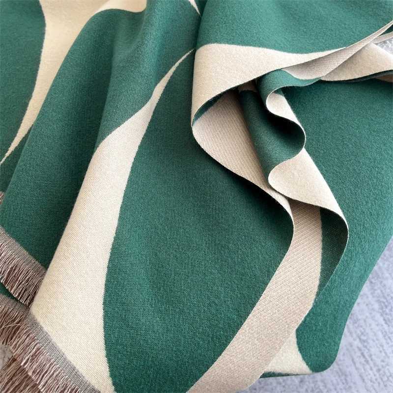 Autumn Winter Scarf for Women Jacquard Shawl Wraps Cashmere Blanket Warm Thick Stoles Lady Bufanda Poncho Scarves C251031