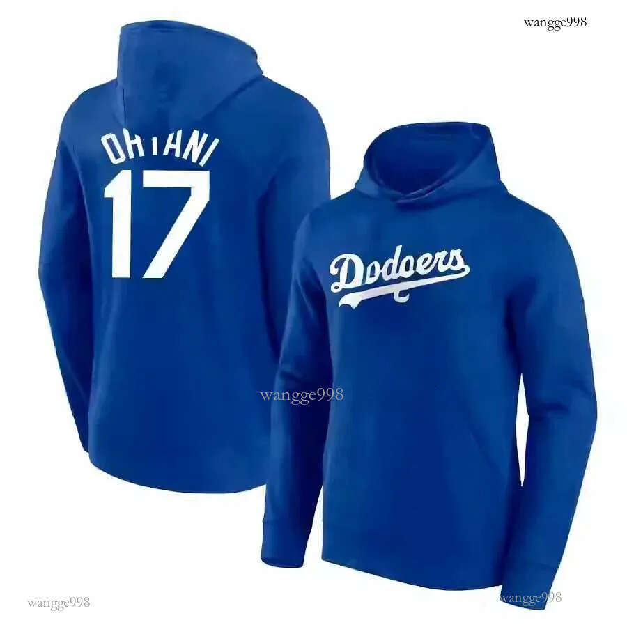 Men's Hoodies Sweatshirts Mens Hoodies Sports Style Cool Sweatshirt Oversized Couple Hoodie Pure Cotton High-Quality Dodgers No. 17 Printed Fans Hoody J241230