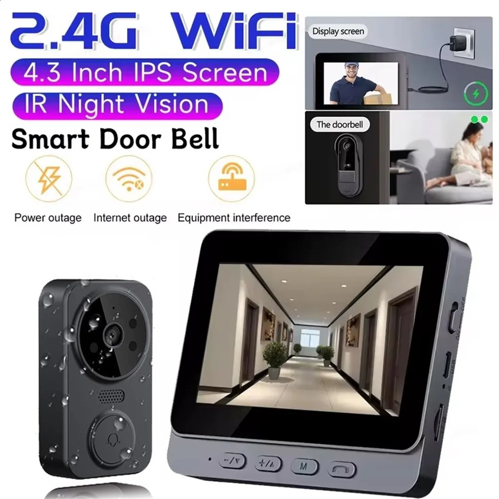 Wireless Video Doorbell Camera Bundle Smart Security Camera with Night Vision 24G WiFi HD Motion Detection Cloud Storage 251106www