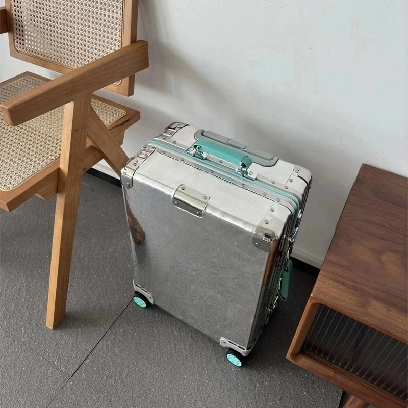 Aluminum Suitcase Luggage luxury Designer Metal boarding box fashion universal wheel large capacity trolley case cabin box